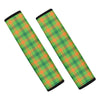 Irish Buffalo Plaid Pattern Print Car Seat Belt Covers