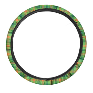 Irish Buffalo Plaid Pattern Print Car Steering Wheel Cover