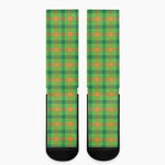 Irish Buffalo Plaid Pattern Print Crew Socks