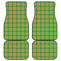 Irish Buffalo Plaid Pattern Print Front and Back Car Floor Mats