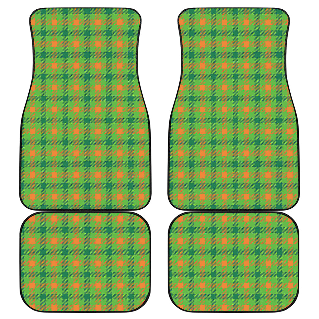 Irish Buffalo Plaid Pattern Print Front and Back Car Floor Mats