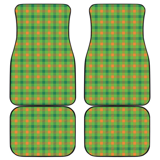 Irish Buffalo Plaid Pattern Print Front and Back Car Floor Mats