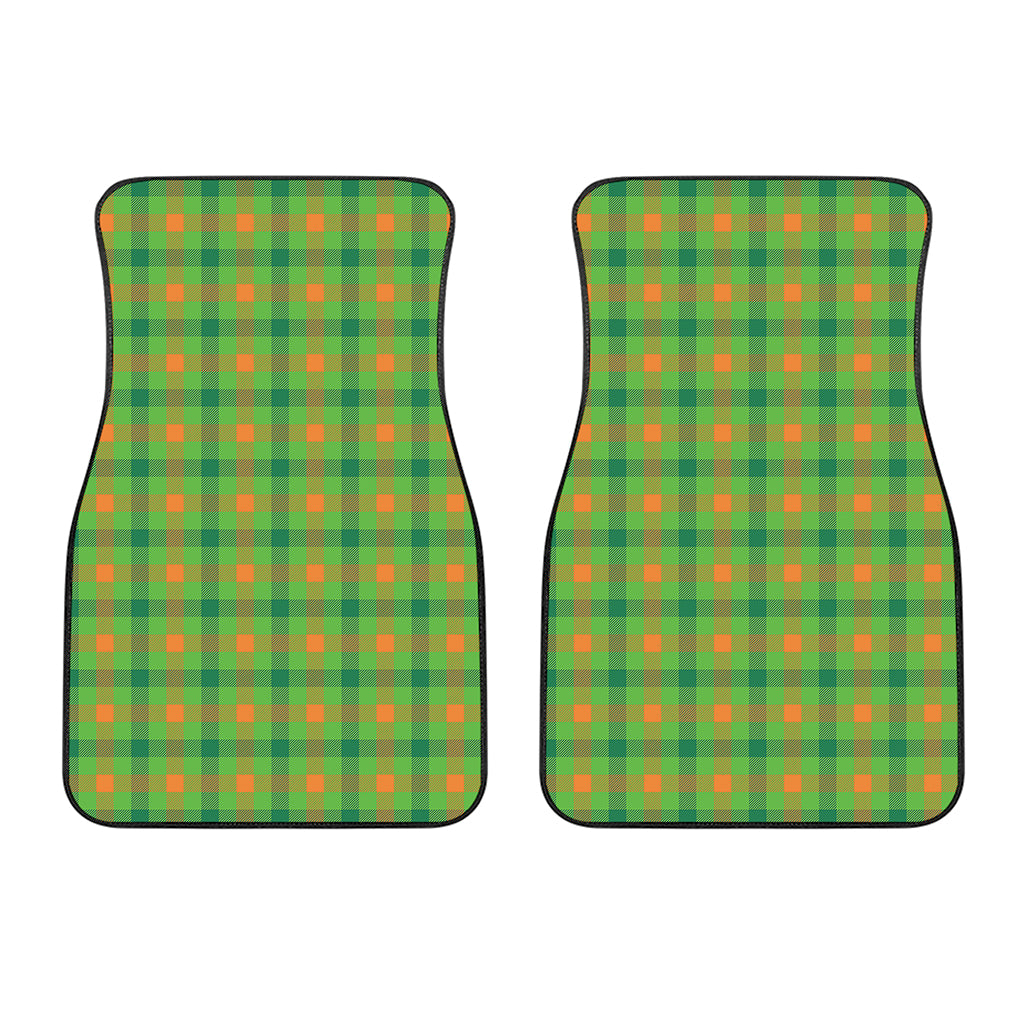 Irish Buffalo Plaid Pattern Print Front Car Floor Mats