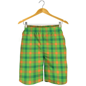 Irish Buffalo Plaid Pattern Print Men's Shorts