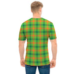 Irish Buffalo Plaid Pattern Print Men's T-Shirt