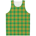 Irish Buffalo Plaid Pattern Print Men's Tank Top