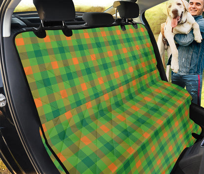 Irish Buffalo Plaid Pattern Print Pet Car Back Seat Cover