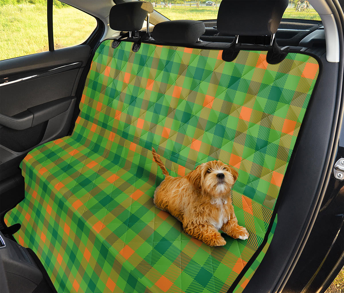 Irish Buffalo Plaid Pattern Print Pet Car Back Seat Cover
