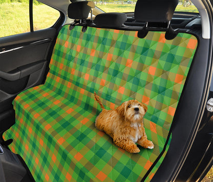 Irish Buffalo Plaid Pattern Print Pet Car Back Seat Cover