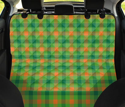 Irish Buffalo Plaid Pattern Print Pet Car Back Seat Cover