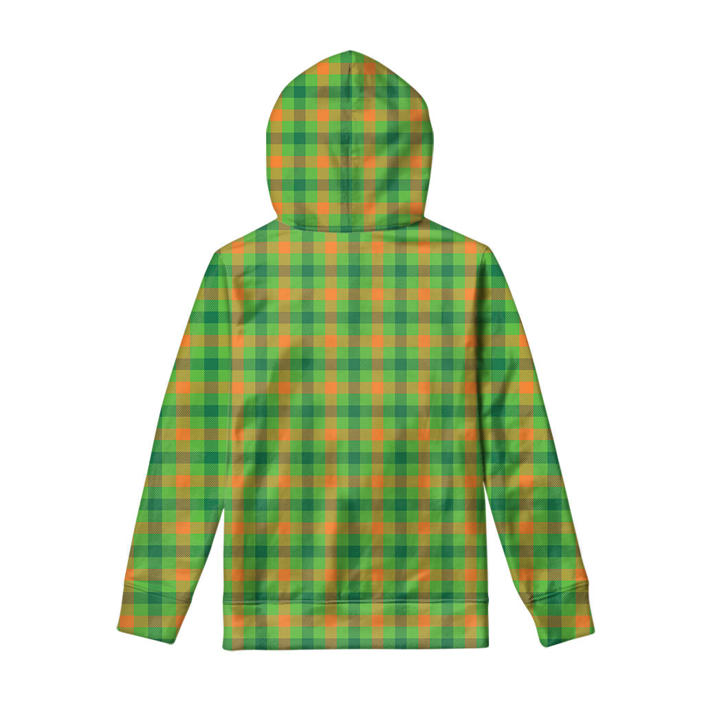 Irish Buffalo Plaid Pattern Print Pullover Hoodie