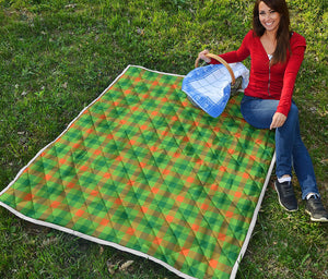 Irish Buffalo Plaid Pattern Print Quilt