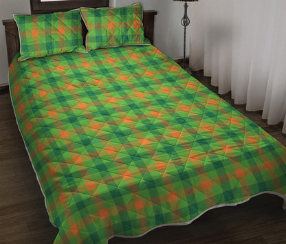 Irish Buffalo Plaid Pattern Print Quilt Bed Set