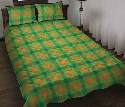 Irish Buffalo Plaid Pattern Print Quilt Bed Set
