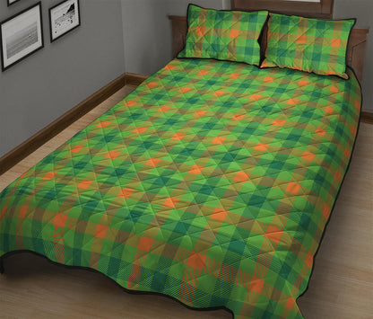 Irish Buffalo Plaid Pattern Print Quilt Bed Set