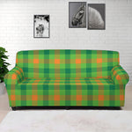 Irish Buffalo Plaid Pattern Print Sofa Cover