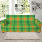 Irish Buffalo Plaid Pattern Print Sofa Slipcover