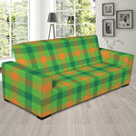 Irish Buffalo Plaid Pattern Print Sofa Slipcover