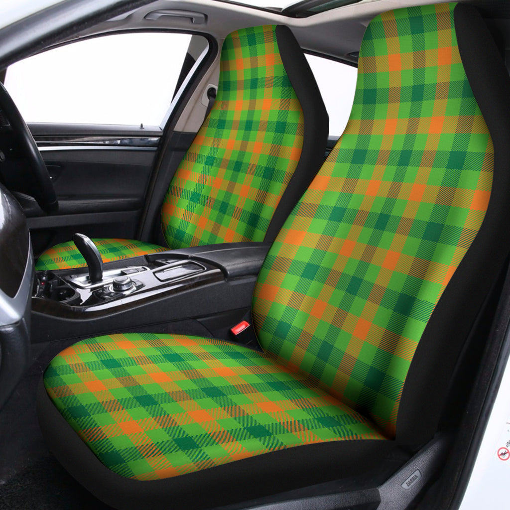 Irish Buffalo Plaid Pattern Print Universal Fit Car Seat Covers