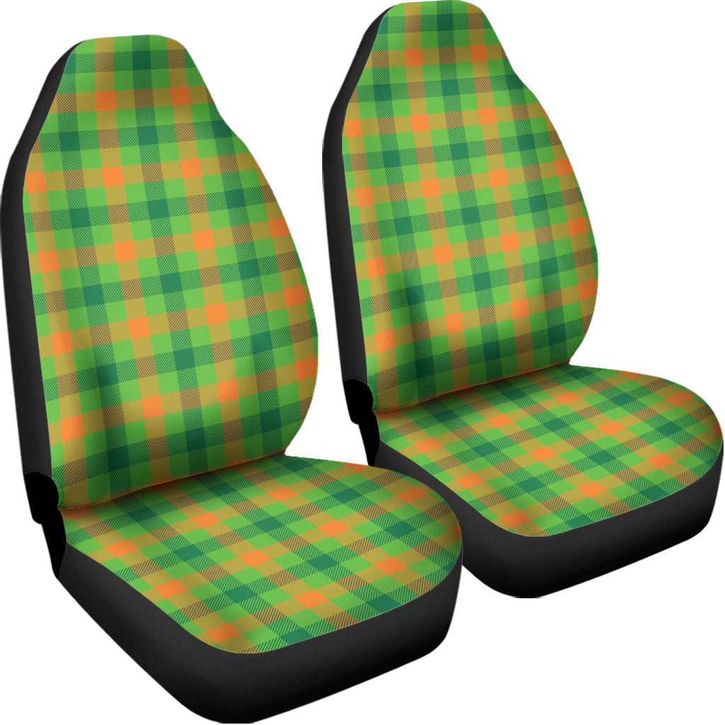 Irish Buffalo Plaid Pattern Print Universal Fit Car Seat Covers