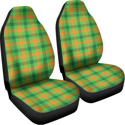Irish Buffalo Plaid Pattern Print Universal Fit Car Seat Covers