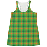 Irish Buffalo Plaid Pattern Print Women's Racerback Tank Top