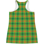 Irish Buffalo Plaid Pattern Print Women's Racerback Tank Top