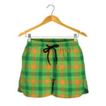 Irish Buffalo Plaid Pattern Print Women's Shorts