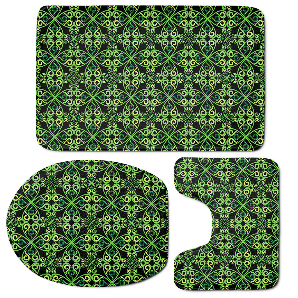 Irish Celtic Symbol Pattern Print 3 Piece Bath Mat Set