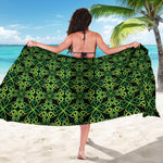 Irish Celtic Symbol Pattern Print Beach Sarong Wrap
