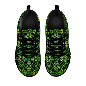 Irish Celtic Symbol Pattern Print Black Sneakers