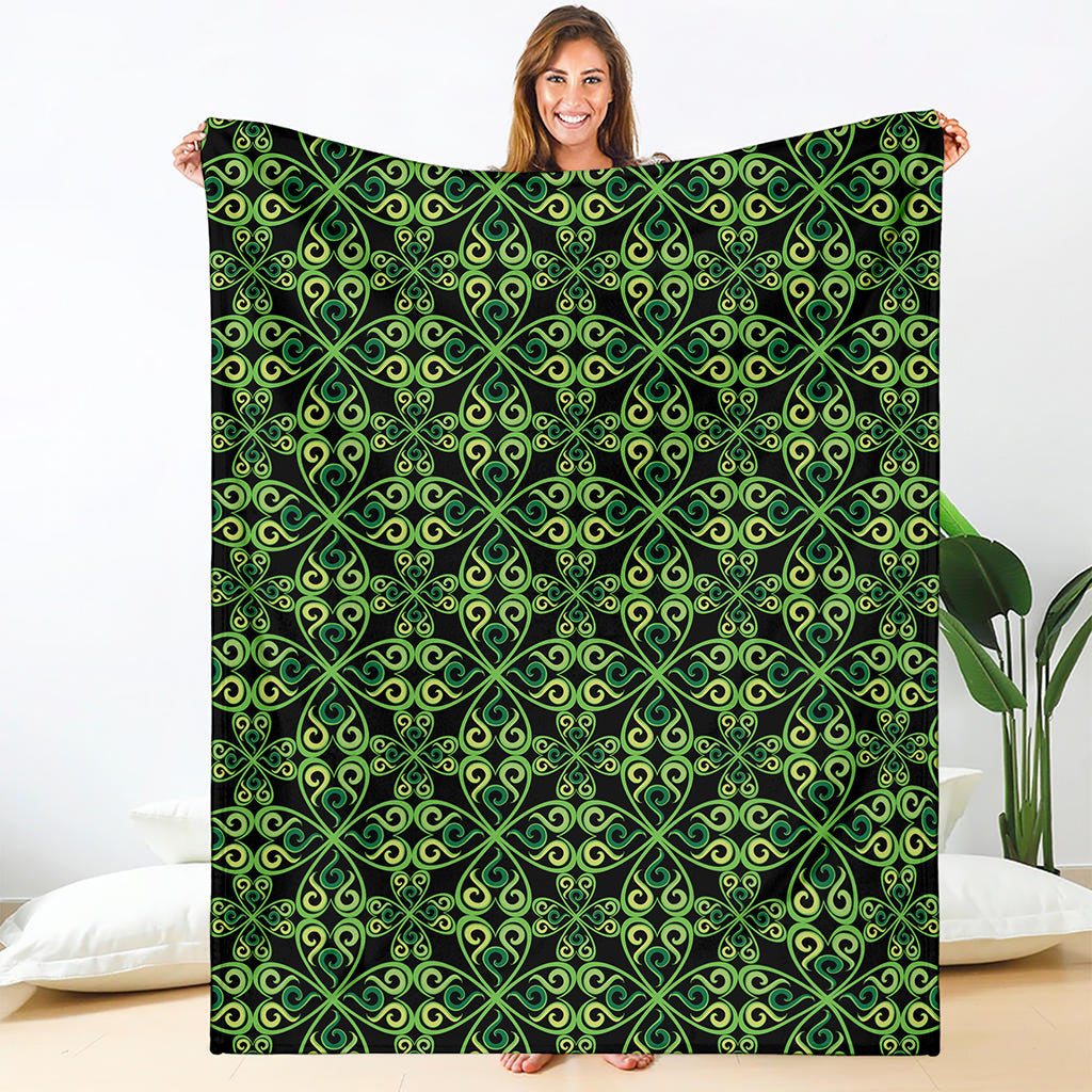 Irish Celtic Symbol Pattern Print Blanket