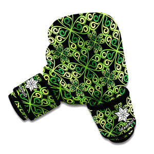 Irish Celtic Symbol Pattern Print Boxing Gloves