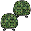 Irish Celtic Symbol Pattern Print Car Headrest Covers