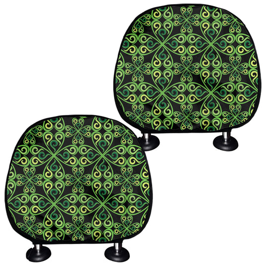 Irish Celtic Symbol Pattern Print Car Headrest Covers
