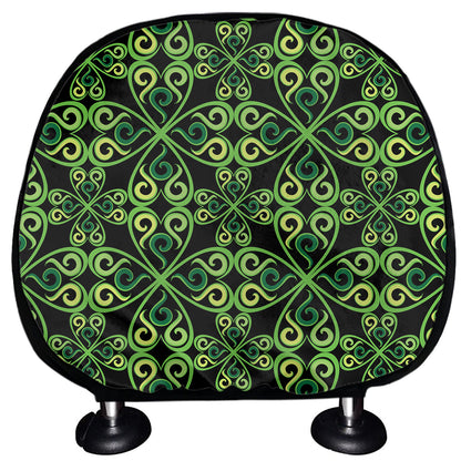 Irish Celtic Symbol Pattern Print Car Headrest Covers