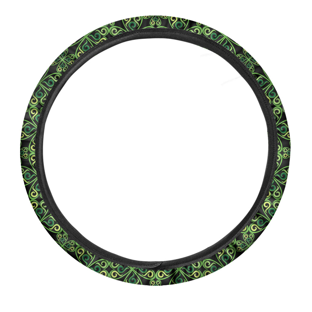 Irish Celtic Symbol Pattern Print Car Steering Wheel Cover