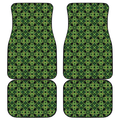 Irish Celtic Symbol Pattern Print Front and Back Car Floor Mats