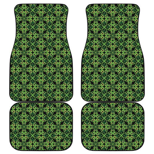 Irish Celtic Symbol Pattern Print Front and Back Car Floor Mats