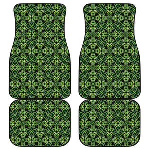 Irish Celtic Symbol Pattern Print Front and Back Car Floor Mats