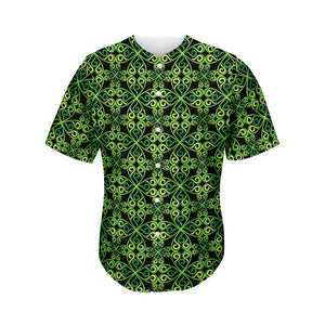 Irish Celtic Symbol Pattern Print Men's Baseball Jersey