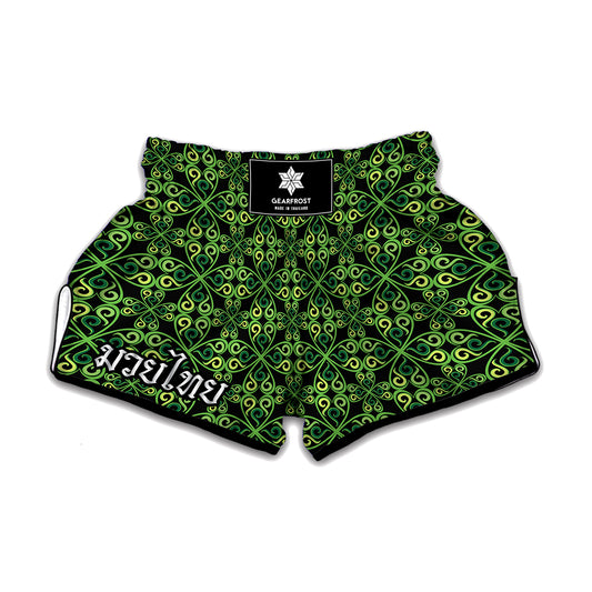 Irish Celtic Symbol Pattern Print Muay Thai Boxing Shorts