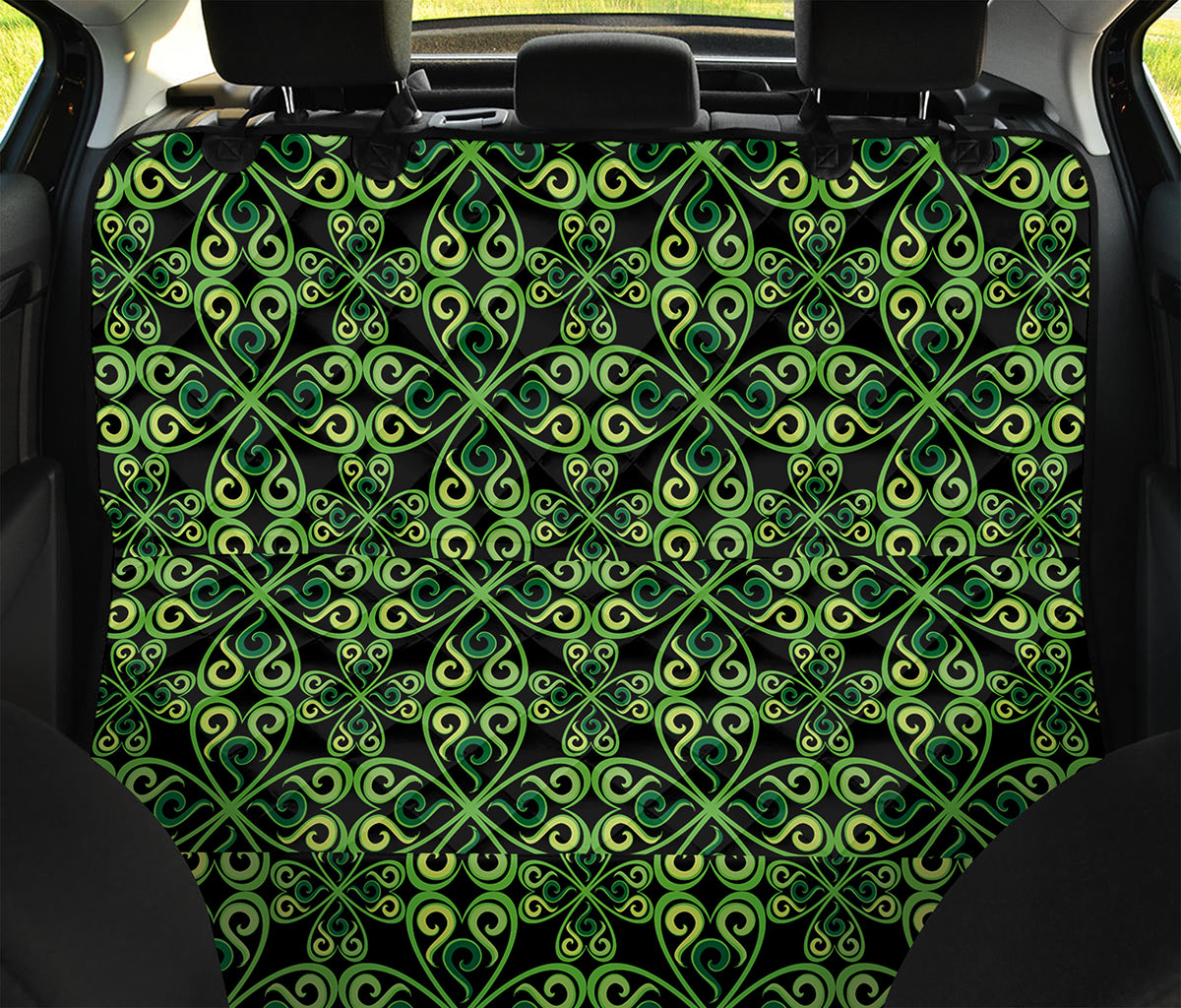 Irish Celtic Symbol Pattern Print Pet Car Back Seat Cover