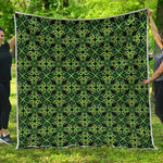 Irish Celtic Symbol Pattern Print Quilt