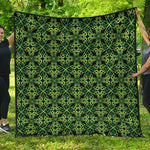 Irish Celtic Symbol Pattern Print Quilt