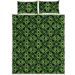 Irish Celtic Symbol Pattern Print Quilt Bed Set