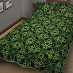 Irish Celtic Symbol Pattern Print Quilt Bed Set