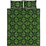 Irish Celtic Symbol Pattern Print Quilt Bed Set