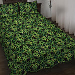 Irish Celtic Symbol Pattern Print Quilt Bed Set