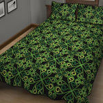 Irish Celtic Symbol Pattern Print Quilt Bed Set